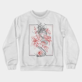 Floral Chinese mighty dragon Crewneck Sweatshirt